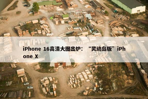 iPhone 16高清大图出炉：“灵动岛版”iPhone X