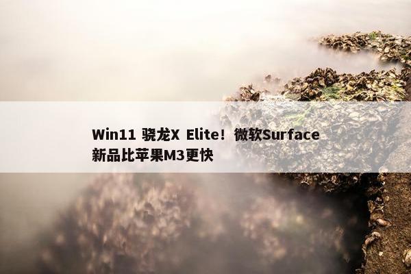 Win11 骁龙X Elite！微软Surface新品比苹果M3更快
